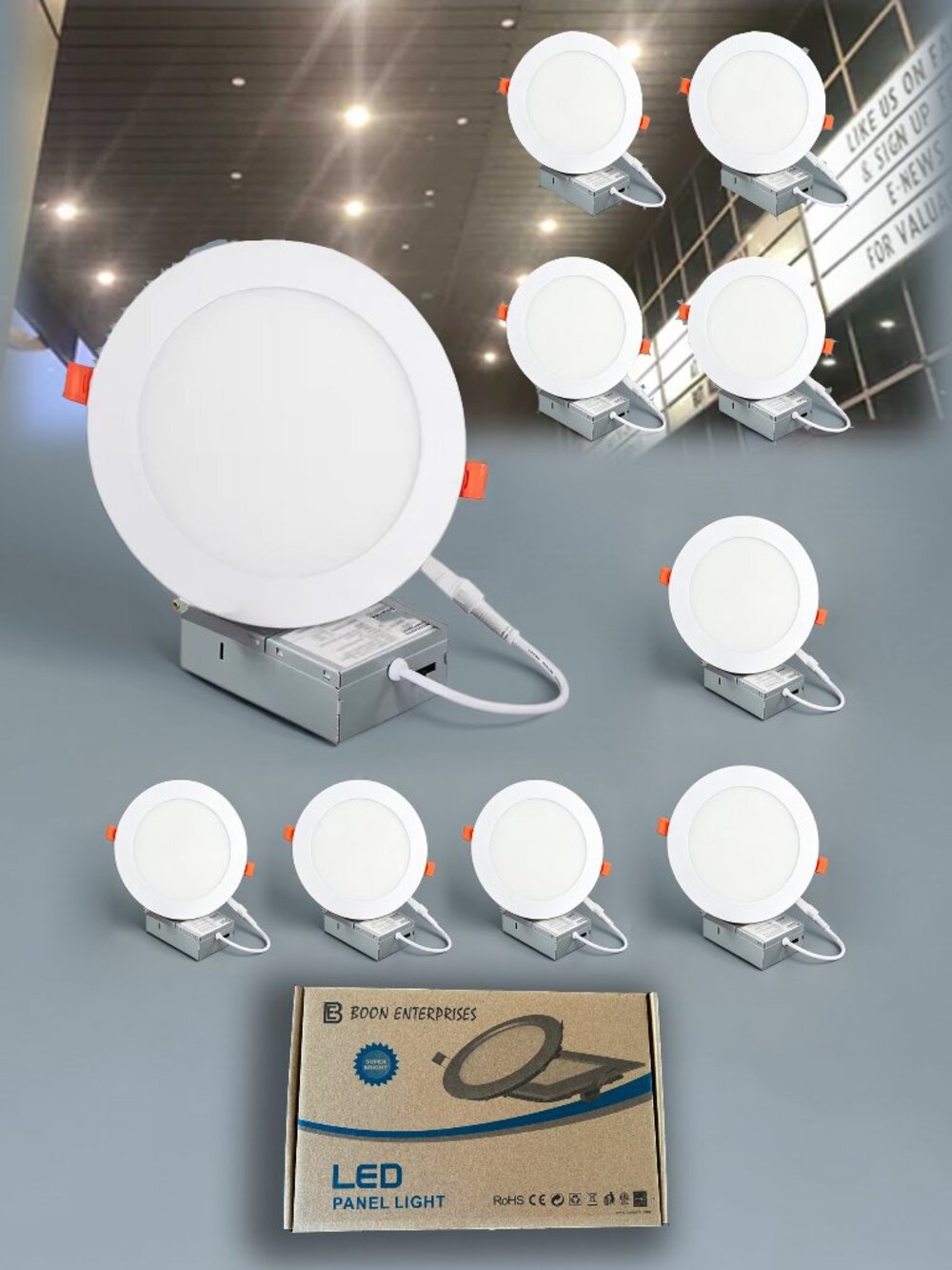 10PC PACK Brand New 4 inch / 12cm LED Round  Panel Light | Warm White | 9W